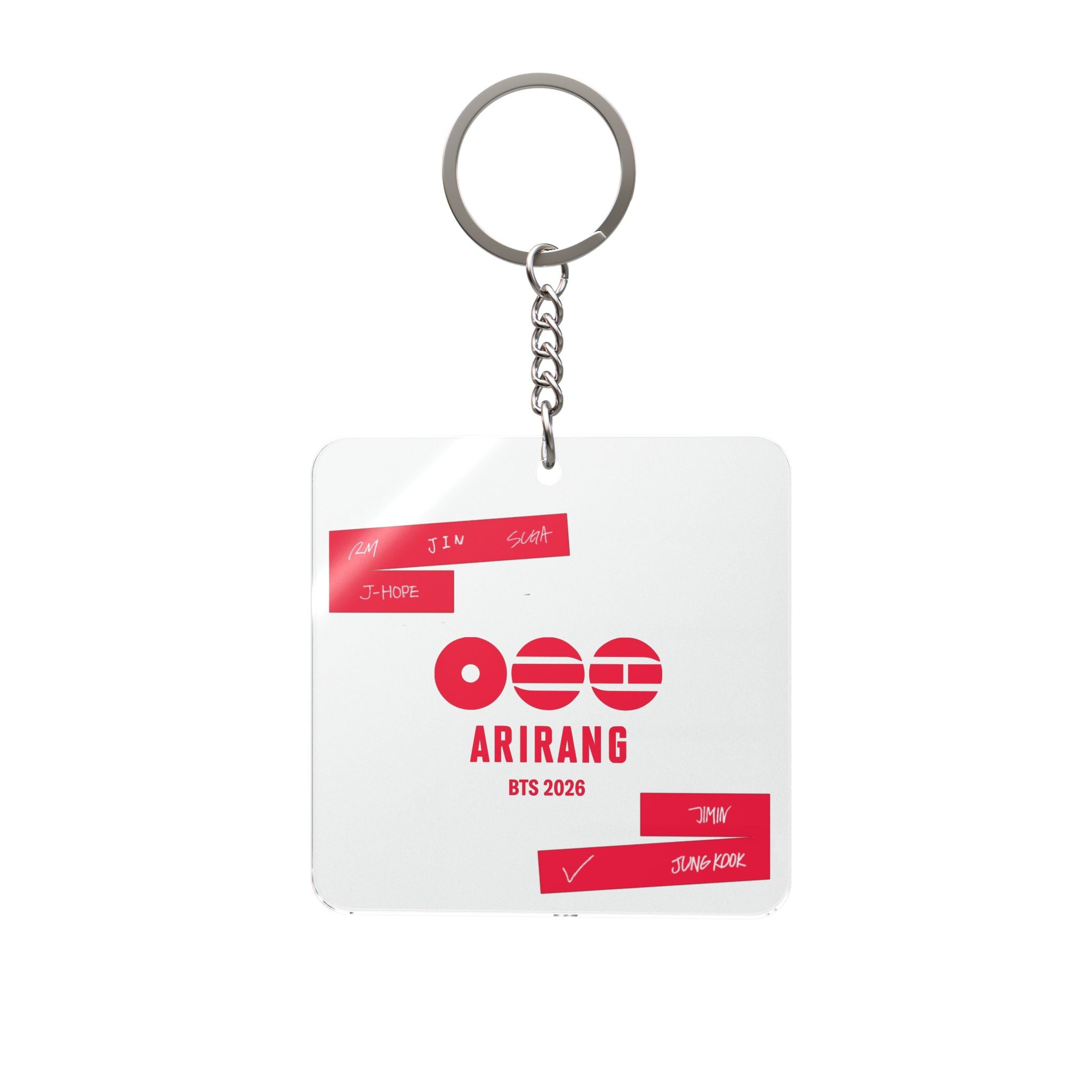 Arirang BTS 2026 Square Keychain — K-Pop Fan Souvenir