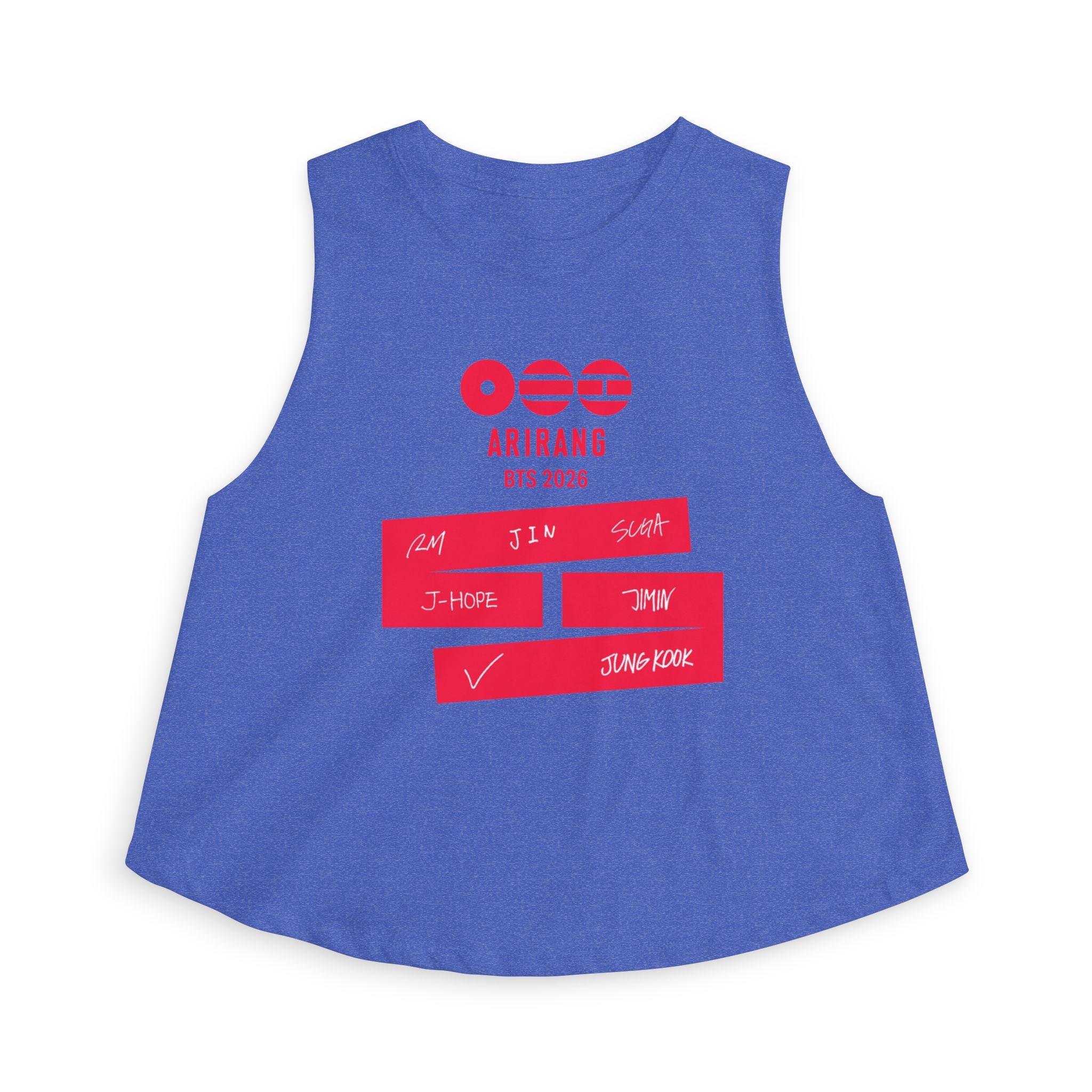 BTS Arirang Crop Top – K‑Pop Fan Muscle Tank with Member Names