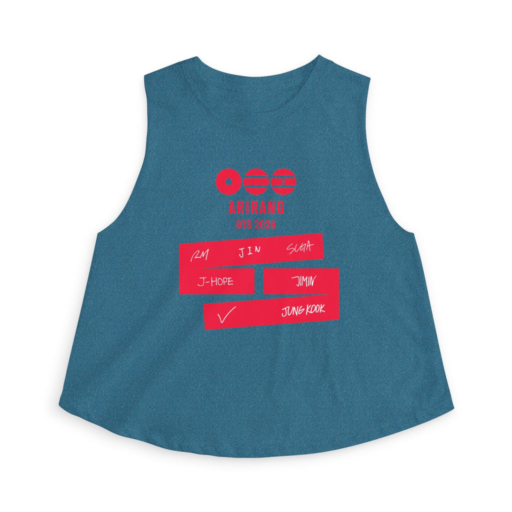 BTS Arirang Crop Top – K‑Pop Fan Muscle Tank with Member Names