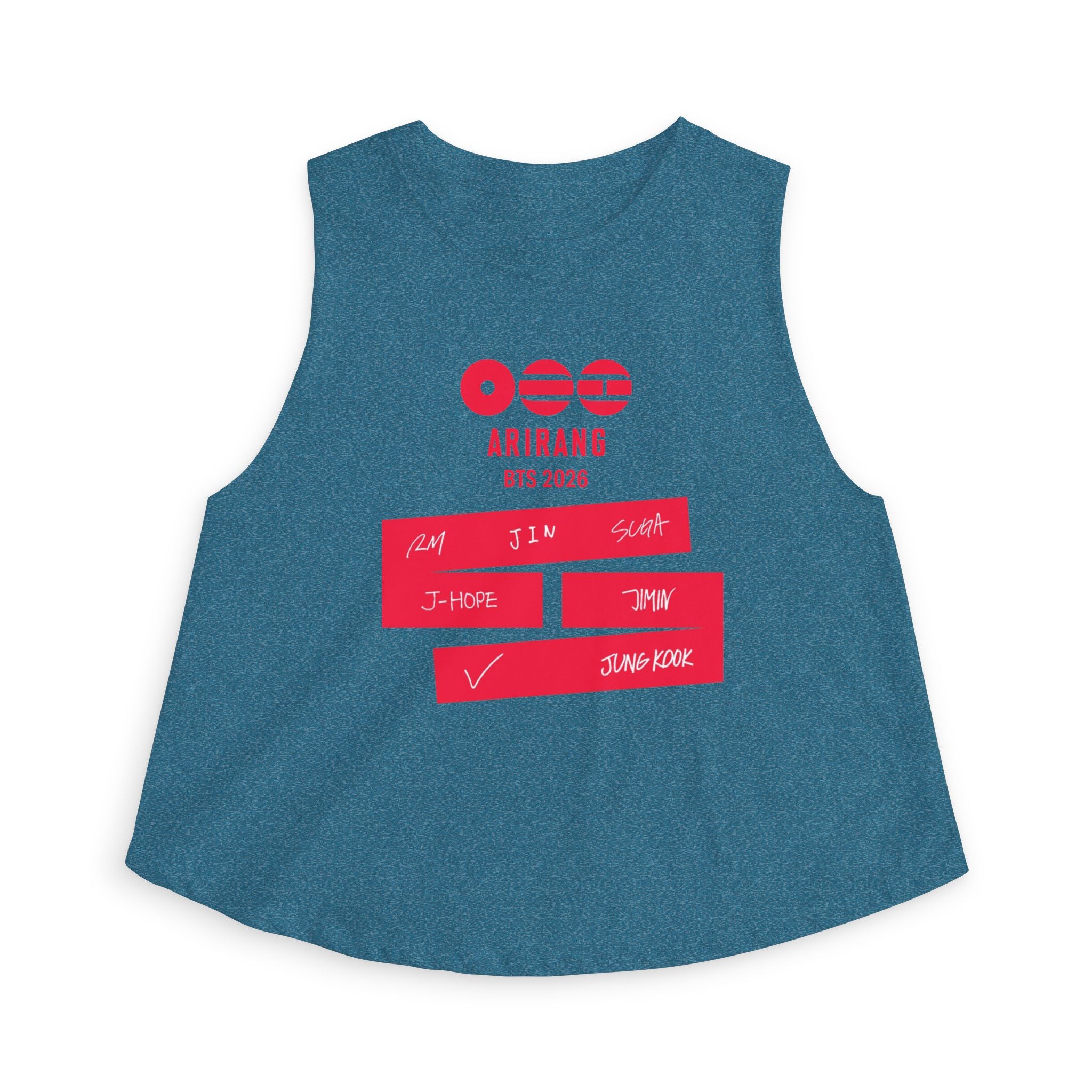 BTS Arirang Crop Top – K‑Pop Fan Muscle Tank with Member Names