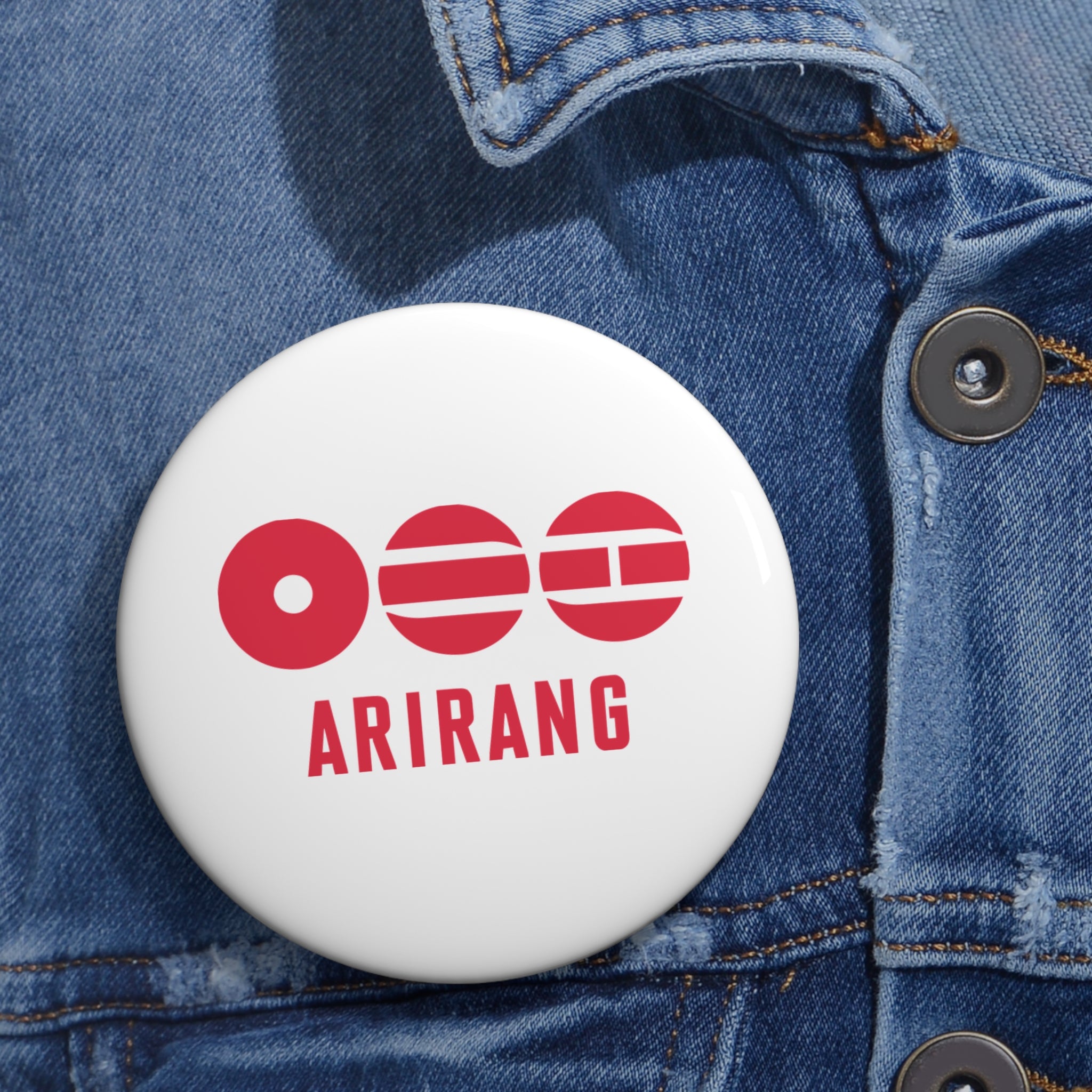 BTS 2026 Arirang Logo Pin Button — Korean Music & Culture Enamel-Style Badge