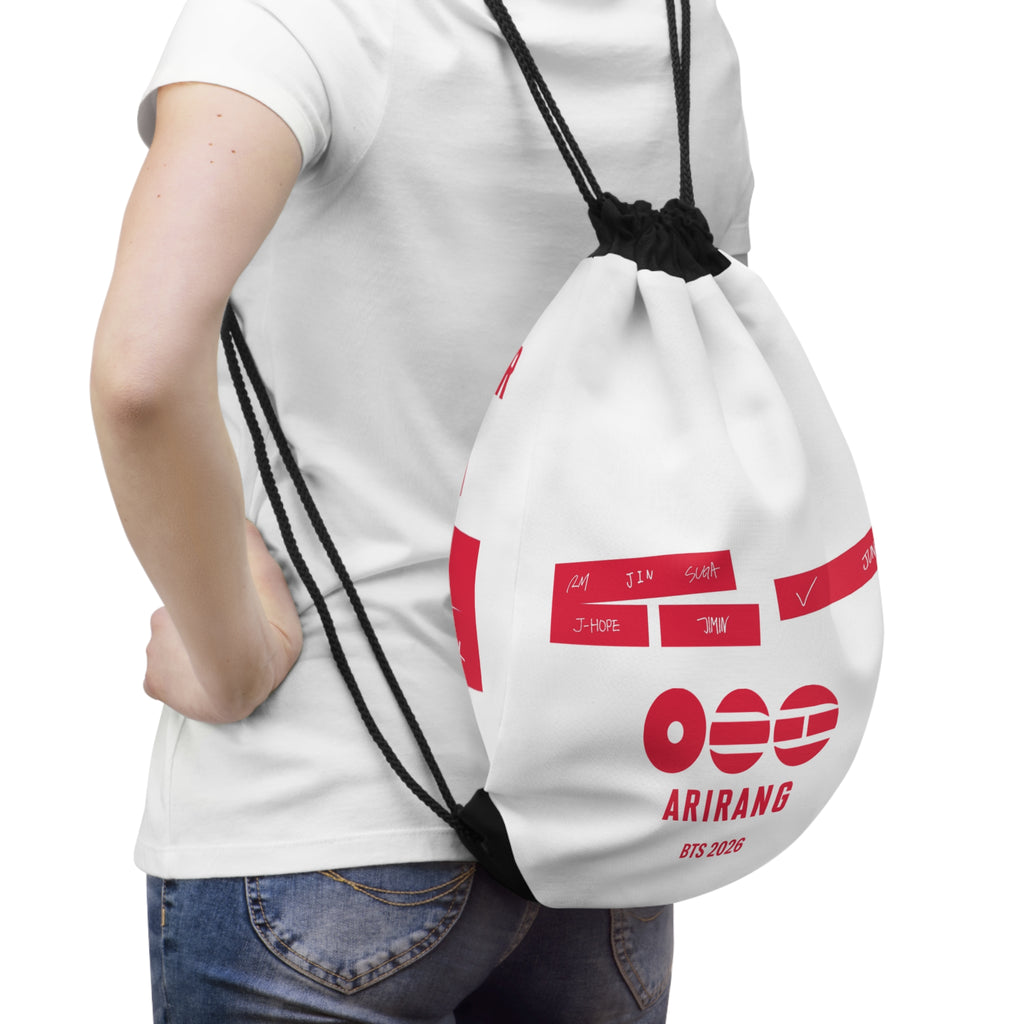 BTS World Tour Arirang Drawstring Bag — K-Pop Concert Merchandise