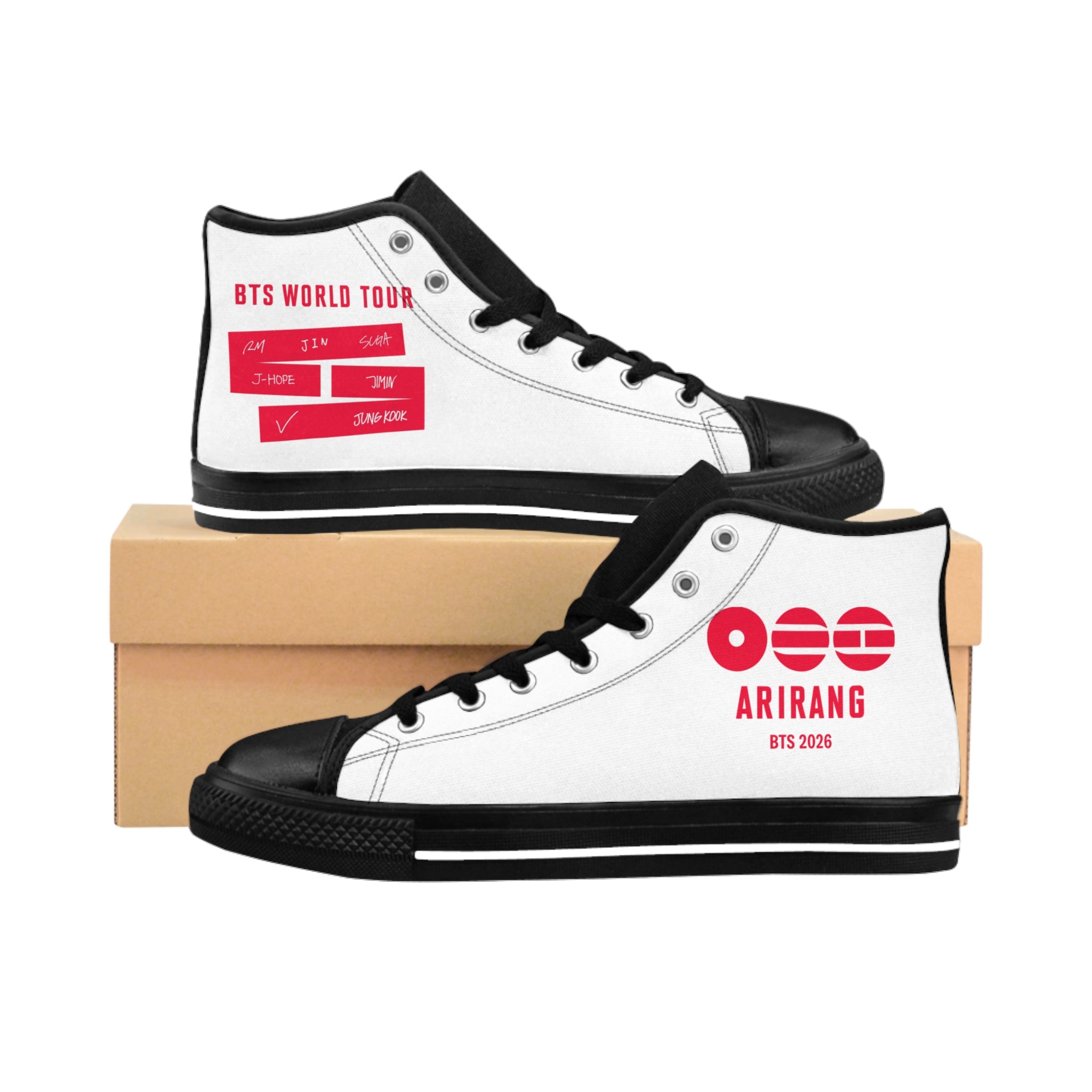 BTS World Tour 'Arirang' Women's High-Top Sneakers