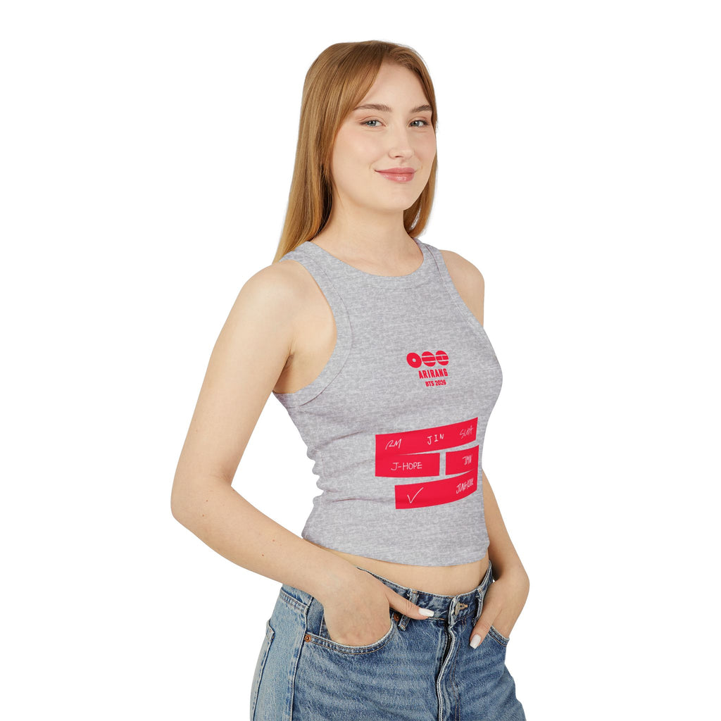 BTS Signature 2026 Arirang Racer Tank Top — K‑Pop Fan Crop Tank