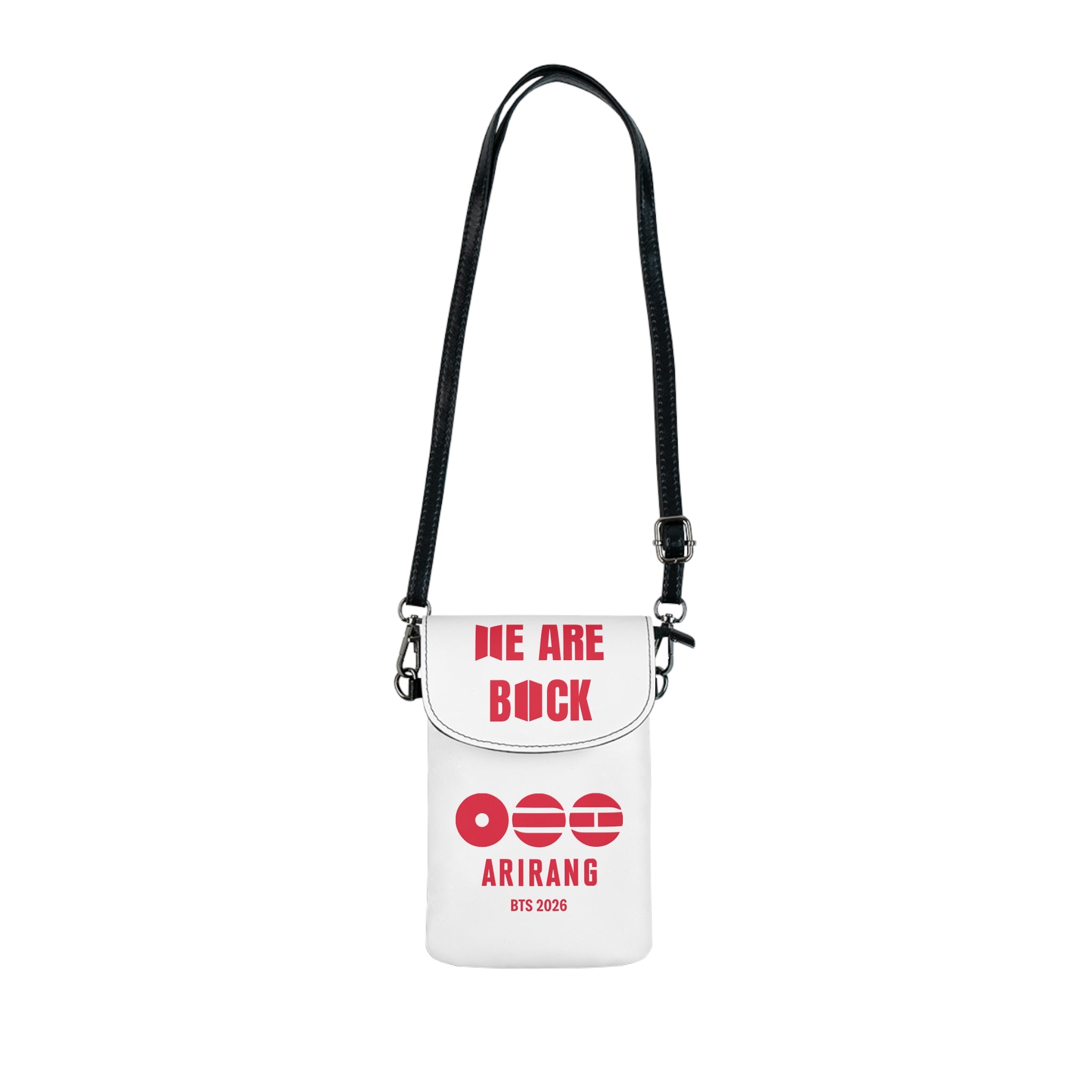 Small Phone Wallet Crossbody – “We Are Back” Arirang BTS 2026 Fan Bag