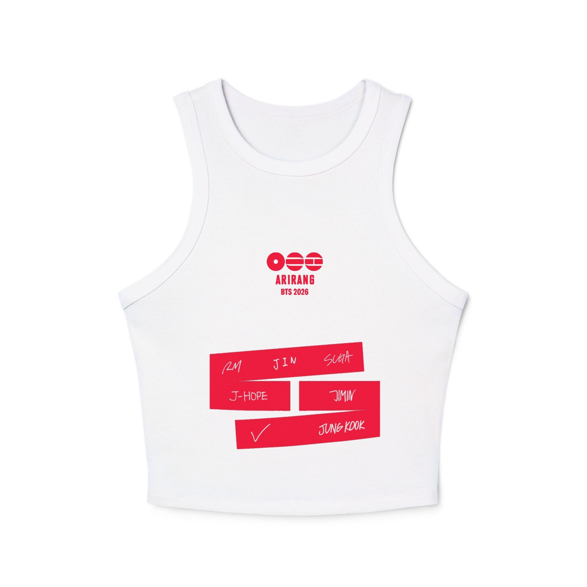 BTS Signature 2026 Arirang Racer Tank Top — K‑Pop Fan Crop Tank