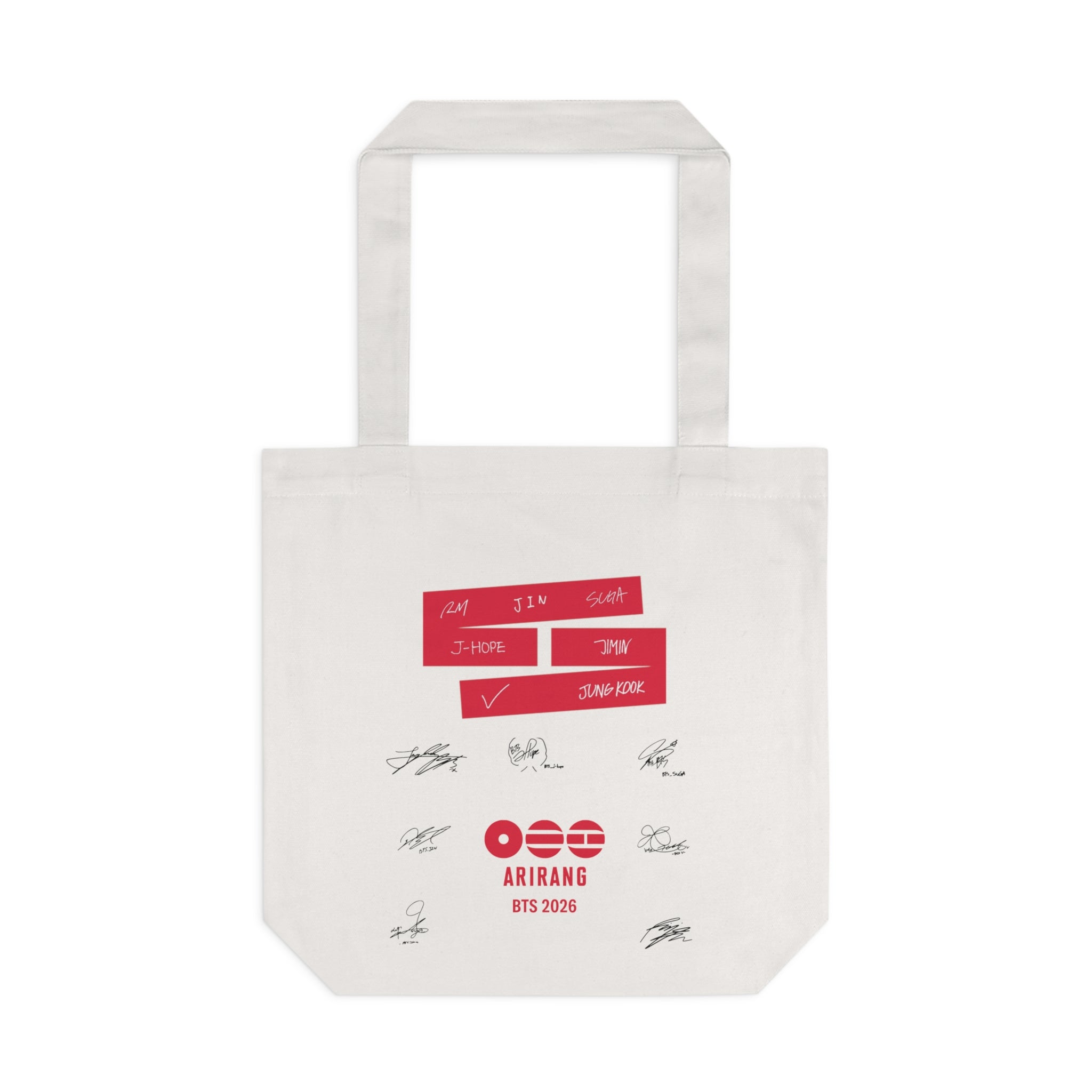 BTS x BT21 x ARIRANG K-Pop Signature Cotton Tote Bag