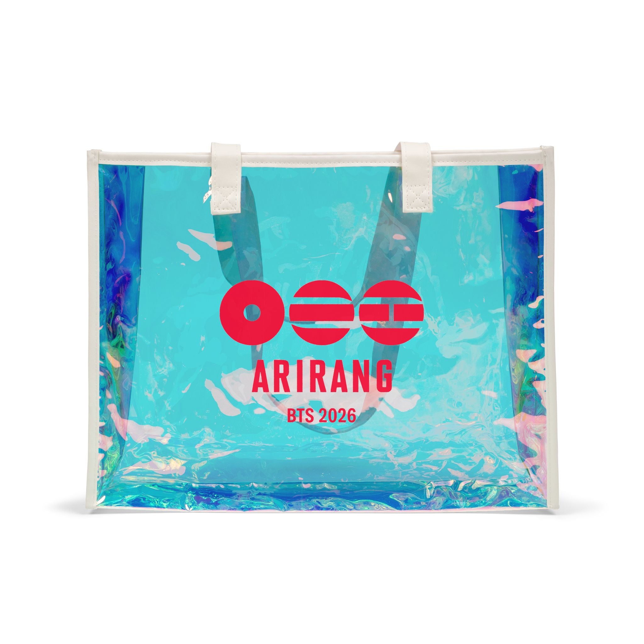 BTS Concert 2026 Arirang  Holographic Beach Tote Bag — Iridescent Clear Carryall for Summer & Pool
